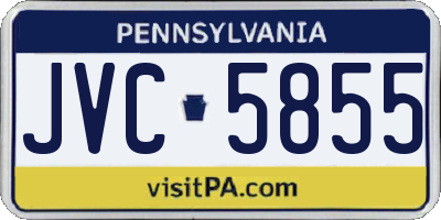 PA license plate JVC5855