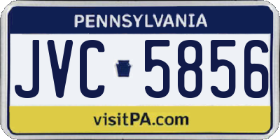 PA license plate JVC5856