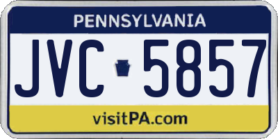 PA license plate JVC5857