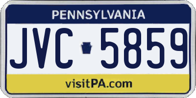 PA license plate JVC5859