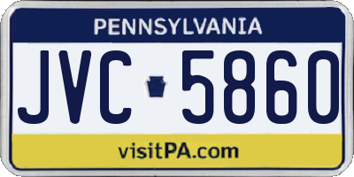 PA license plate JVC5860