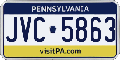 PA license plate JVC5863