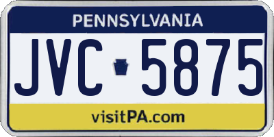 PA license plate JVC5875
