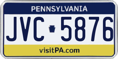 PA license plate JVC5876