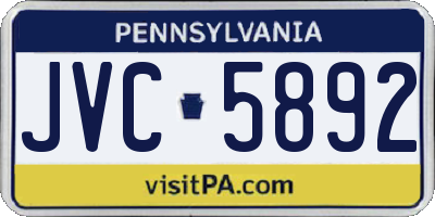 PA license plate JVC5892
