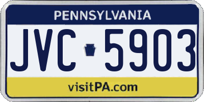PA license plate JVC5903
