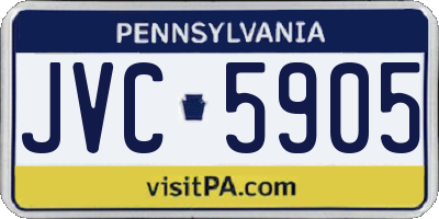 PA license plate JVC5905