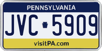 PA license plate JVC5909