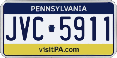 PA license plate JVC5911