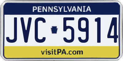 PA license plate JVC5914