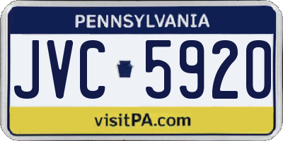 PA license plate JVC5920
