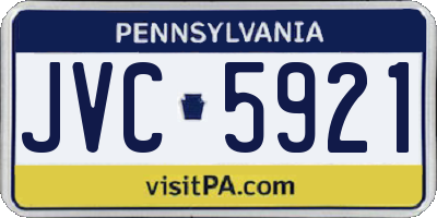 PA license plate JVC5921