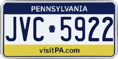 PA license plate JVC5922