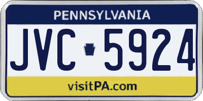 PA license plate JVC5924