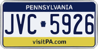 PA license plate JVC5926