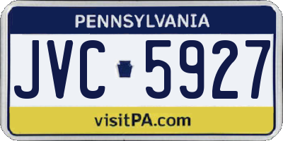 PA license plate JVC5927