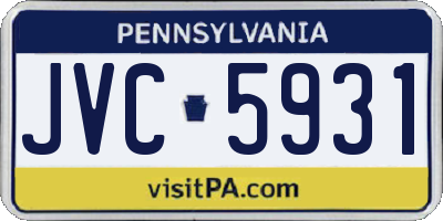 PA license plate JVC5931