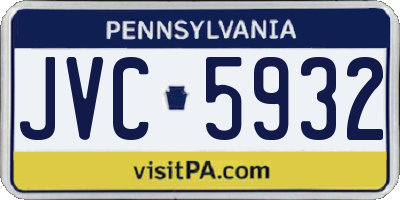 PA license plate JVC5932