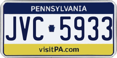 PA license plate JVC5933