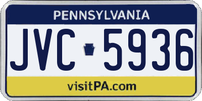 PA license plate JVC5936