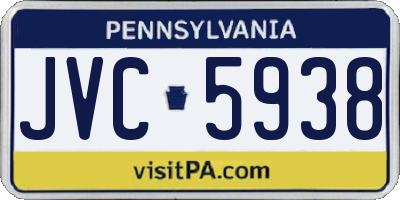 PA license plate JVC5938