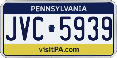 PA license plate JVC5939