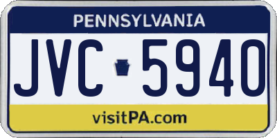 PA license plate JVC5940