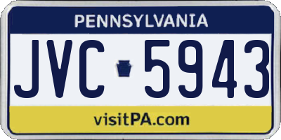 PA license plate JVC5943
