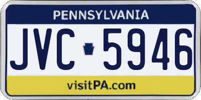 PA license plate JVC5946
