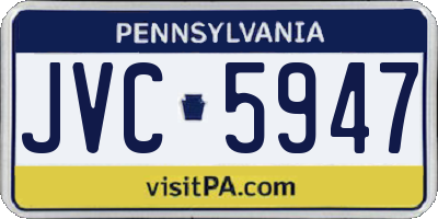 PA license plate JVC5947