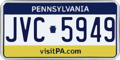 PA license plate JVC5949