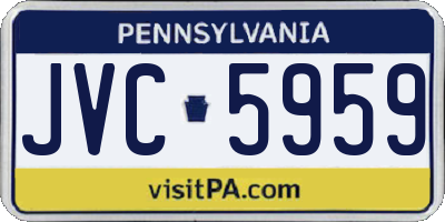 PA license plate JVC5959