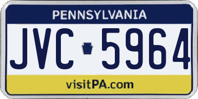 PA license plate JVC5964