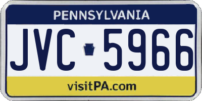 PA license plate JVC5966