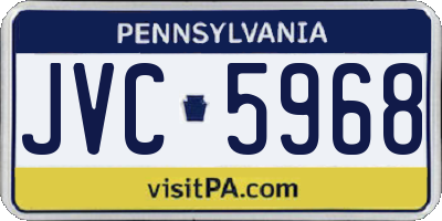 PA license plate JVC5968