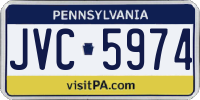 PA license plate JVC5974