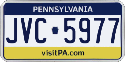 PA license plate JVC5977