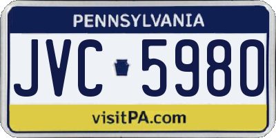 PA license plate JVC5980