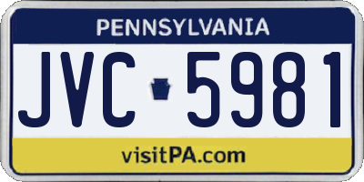 PA license plate JVC5981