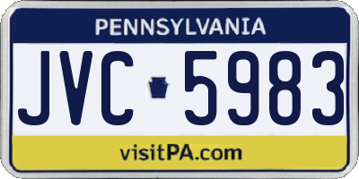 PA license plate JVC5983
