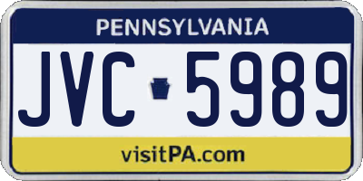 PA license plate JVC5989