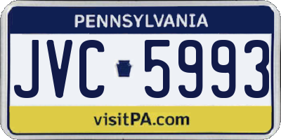 PA license plate JVC5993