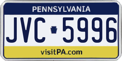PA license plate JVC5996