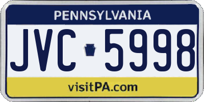PA license plate JVC5998