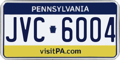 PA license plate JVC6004