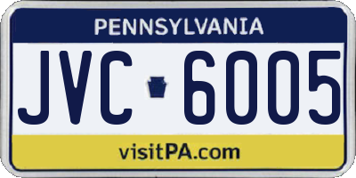 PA license plate JVC6005
