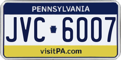 PA license plate JVC6007