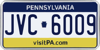 PA license plate JVC6009