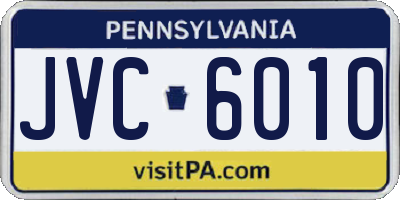 PA license plate JVC6010