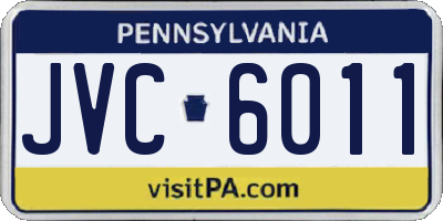 PA license plate JVC6011